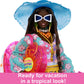 Barbie Extra Fly Doll with Beach-Themed Travel Clothes & Accessories, Tropical Coverup with Oversized Hat & Bag