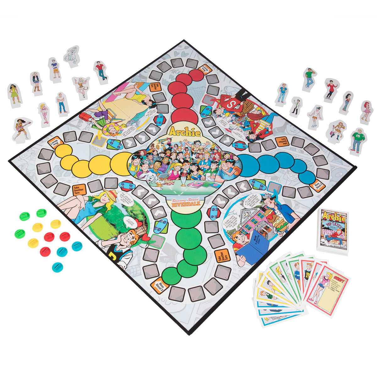 The Archie Comics Board Game - Running 'Round Riverdale - Family Board Game for 2 to 4 Players Ages 7 and up by Outset
