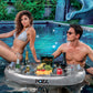 POZA Inflatable Silver Floating Cooler - Luxurious Drink Holder Filled with Sparkly Confetti, Premium Party Float with 8 Holders, Serving Bar