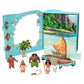 Mattel Disney Princess Toys, Moana Small Doll Story Pack with Moana Doll, 5 Character Figures & 1 Accessory, Inspired by the Movie