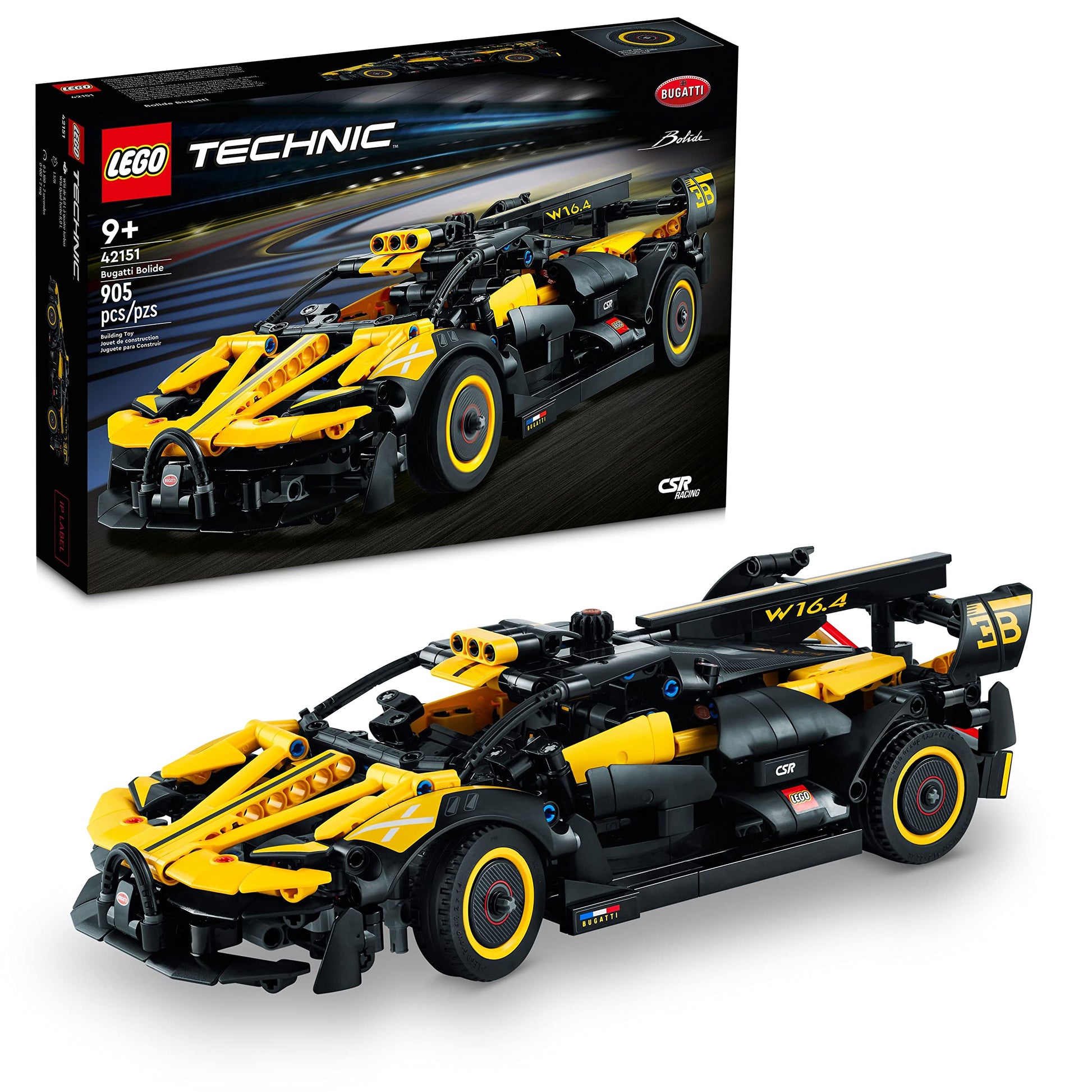 LEGO Technic Bugatti Bolide Racing Car Building Set - Model and Race Engineering Toy for Back to School, Collectible Sports Car Construction Kit