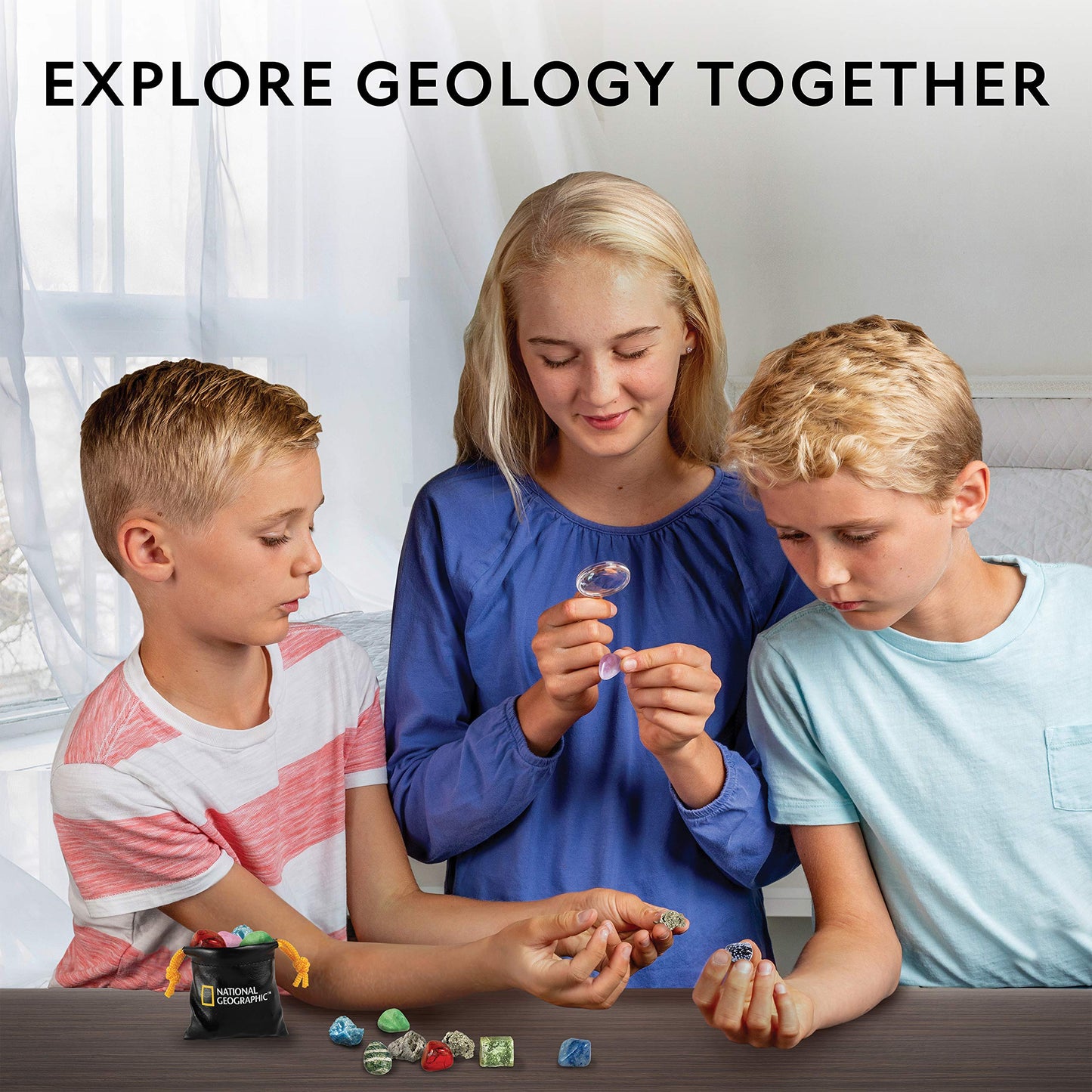 National Geographic Rock Collection Box with 15 Gemstones and Crystals