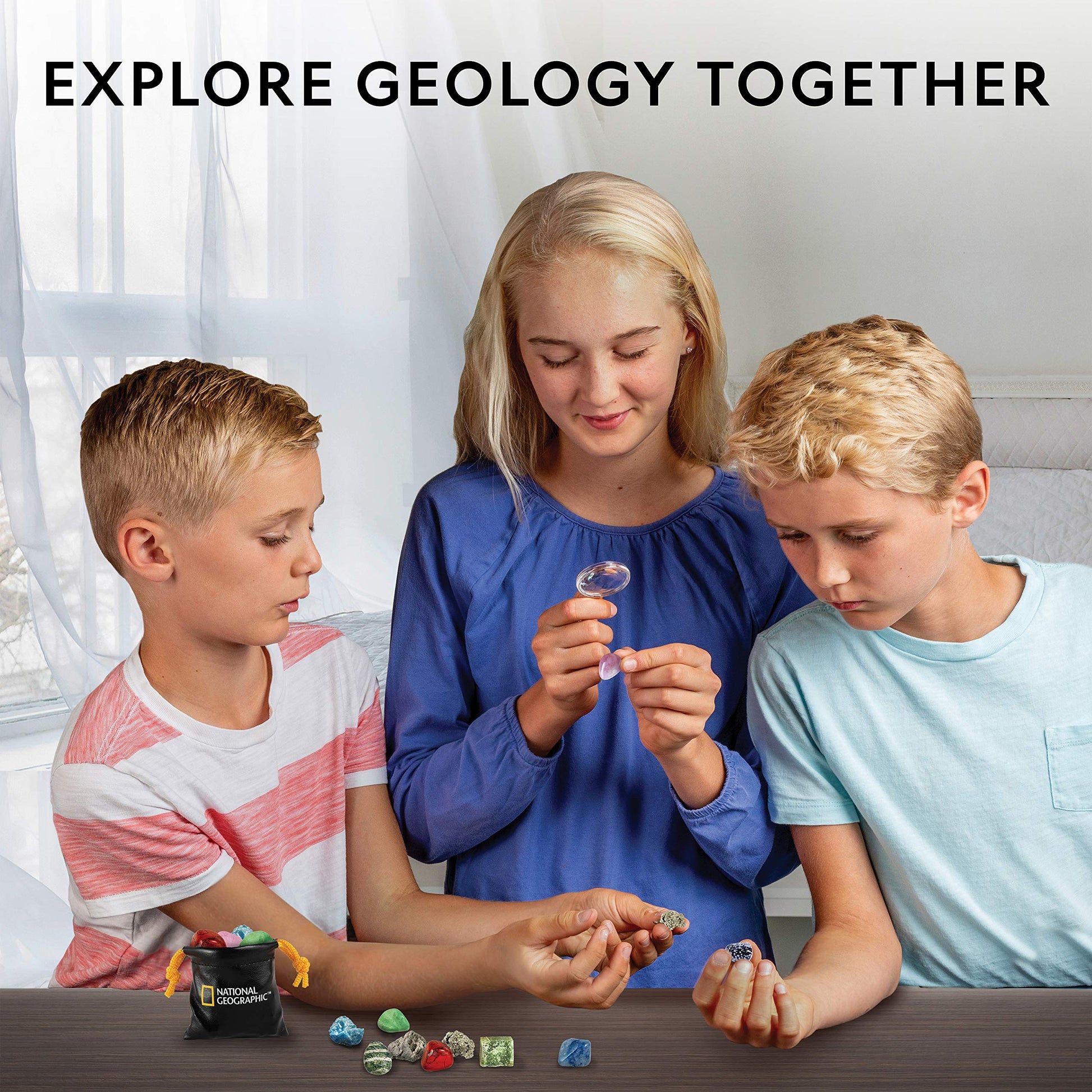 National Geographic Rock Collection Box with 15 Gemstones and Crystals