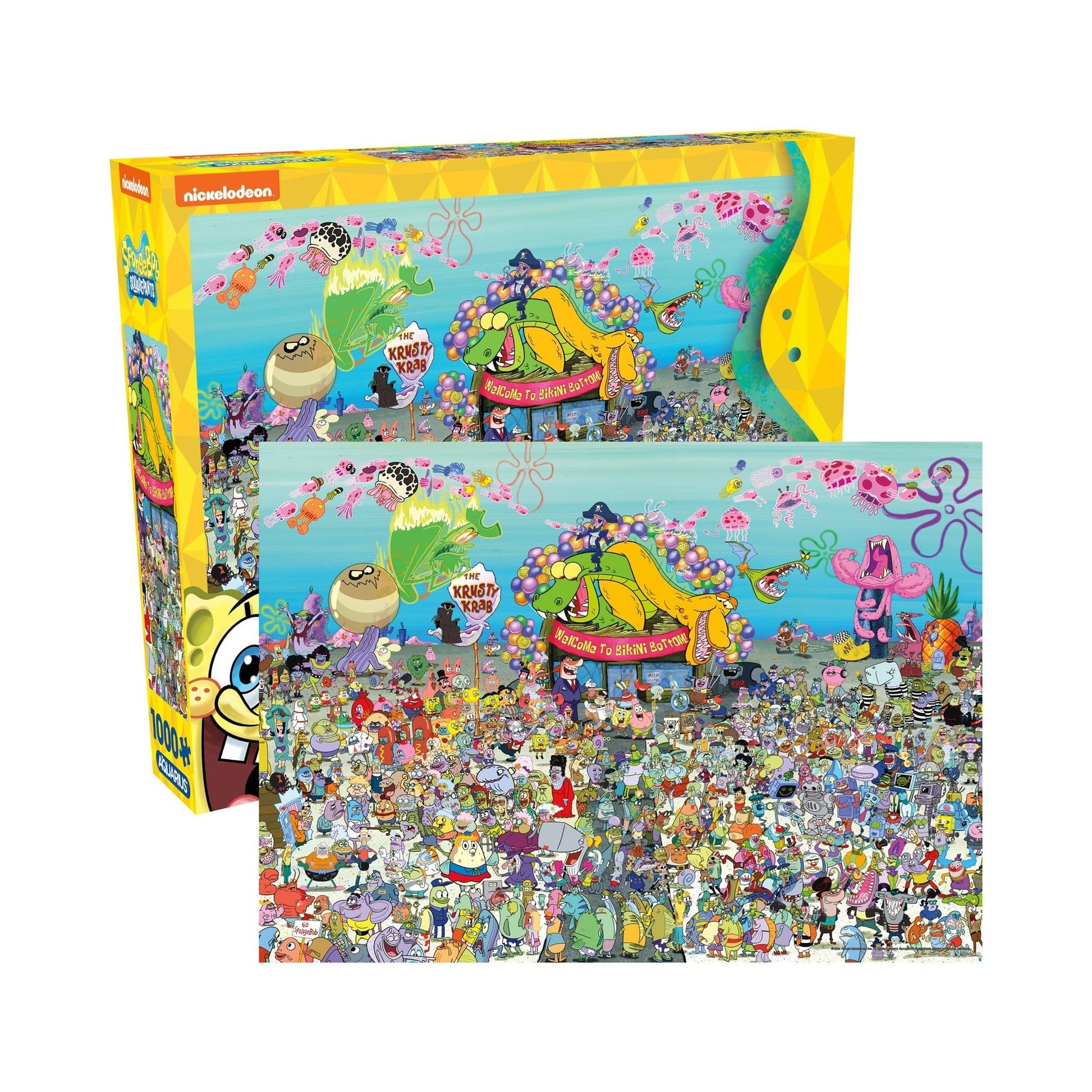 AQUARIUS Spongebob 25th Anniversary Bikini Bottom 1000 Piece Jigsaw Puzzle