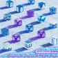 Magnetic Blocks - 100Pcs 0.8in Magnetic Building Block for Kids Ages 4-8, Transparent Magnet Block Blue Princess Castle, Frozen Magnetic Cubes Tiles
