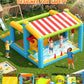 Whubefy 16 x 11.5 FT Inflatable Bounce House for Multiple Big Kids 3-12 with Elevated Giant Slide, Convertible Ball Pit/Water Pool with Shade Canopy