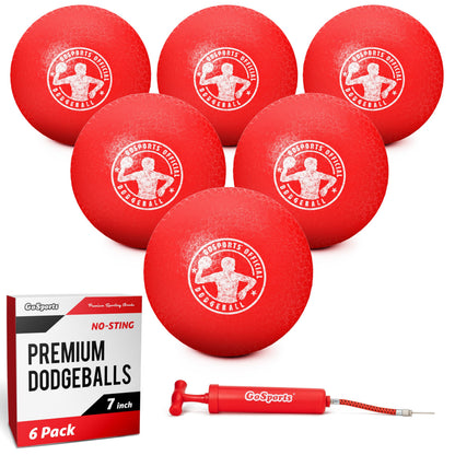 GoSports Inflatable Dodgeball - No Sting Balls - Includes Ball Pump & Mesh Bag