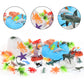 Sunny Days Entertainment Sea Creature Bucket - 56 Piece Toy Play Set for Kids | Aquatic Animals Plastic Figures Playset with Storage Bucket