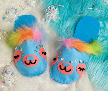 Klutz Sew Your Own Unicorn Bunny Slippers Craft Kit, 5 Years Narrow Little Kid