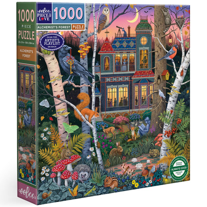 eeBoo Alchemist's Forest 1000 Piece Square Jigsaw Puzzle, 23" x 23"