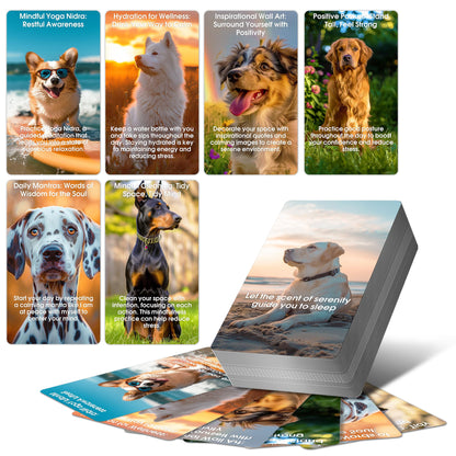 ZZBUY Dogs Against Anxiety Cards, 50 Affirmation Cards for Stress Relief and Self Care Mindfulness