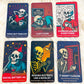 DPEHAKMK The Dead Inside Oracle Deck, 54 Dark Humor Skeleton Oracle Cards for Beginners, Funny Halloween Skeleton Oracle Cards, Shadow Work Deck