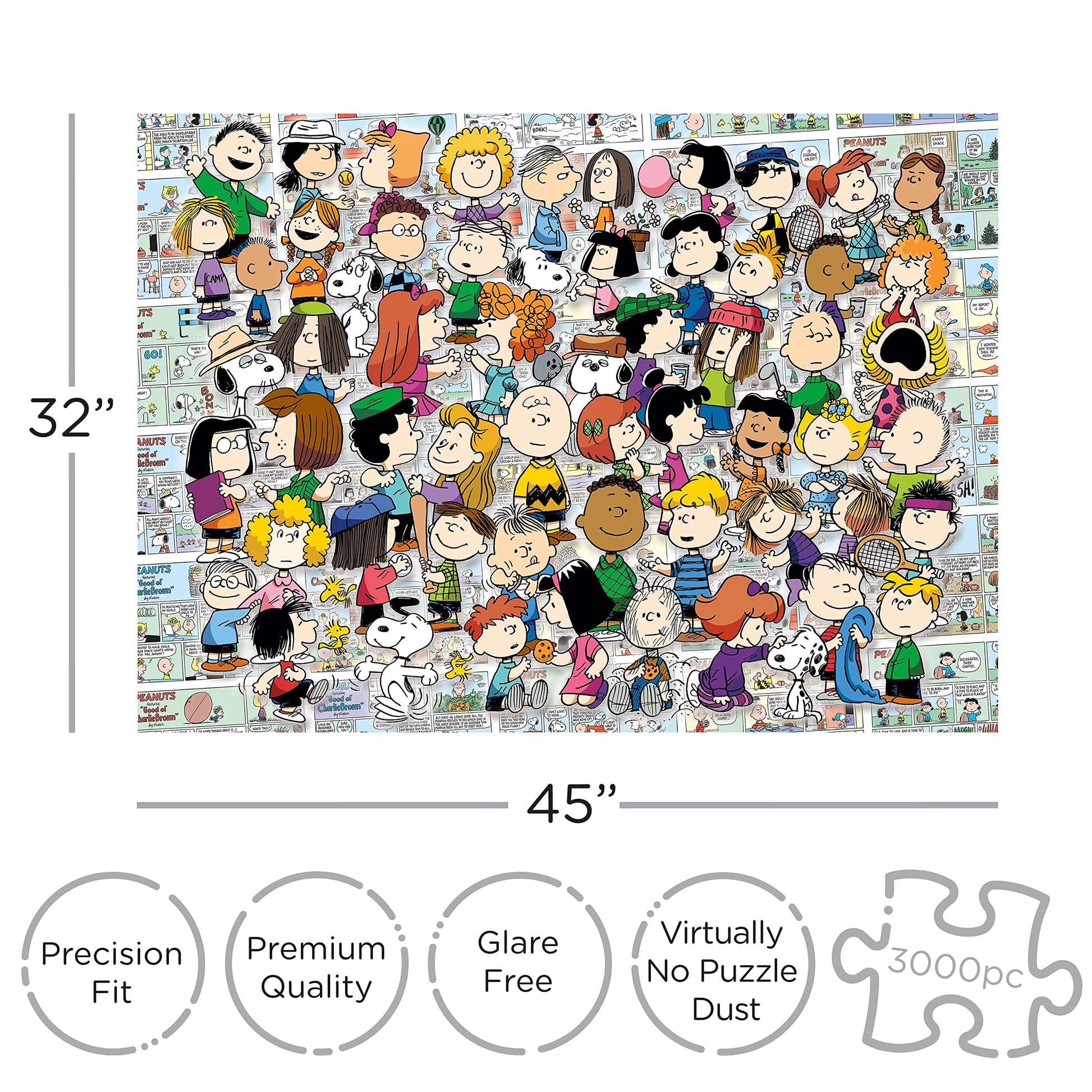 AQUARIUS Peanuts Snoopy Charlie Brown Peanuts 3000 Piece Jigsaw Puzzle