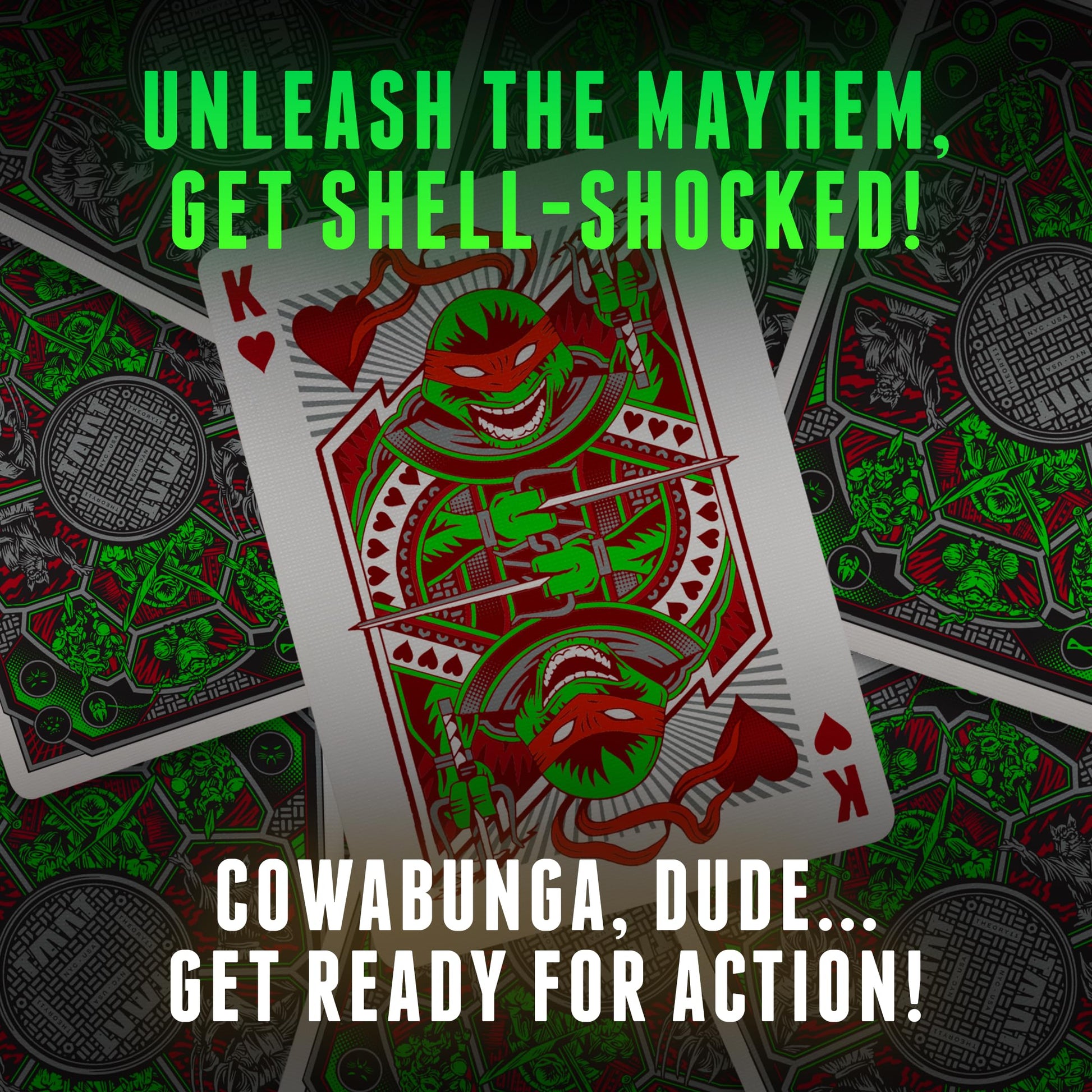 theory11 Teenage Mutant Ninja Turtles Premium Playing Cards, Poker Size Standard Index, Luxury Playing Cards