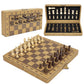 Bucher & Rossini 15-Inch Magnetic Chess Set, Faux Leather Foldable Board with Storage Compartments, Travel Chess Game Set - Classic Board Game