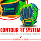 Franklin Sports Teeball Meshtek Gloves, Navy/Lime/Orange, Right Hand Throw, 9.5"