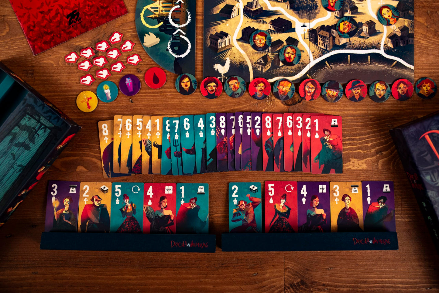 25th Century Games Dracula vs Van Helsing - Intense 2-Player Strategy Duel Card and Board Game, Gothic Horror Theme, for Ages 10+ and 2 Players