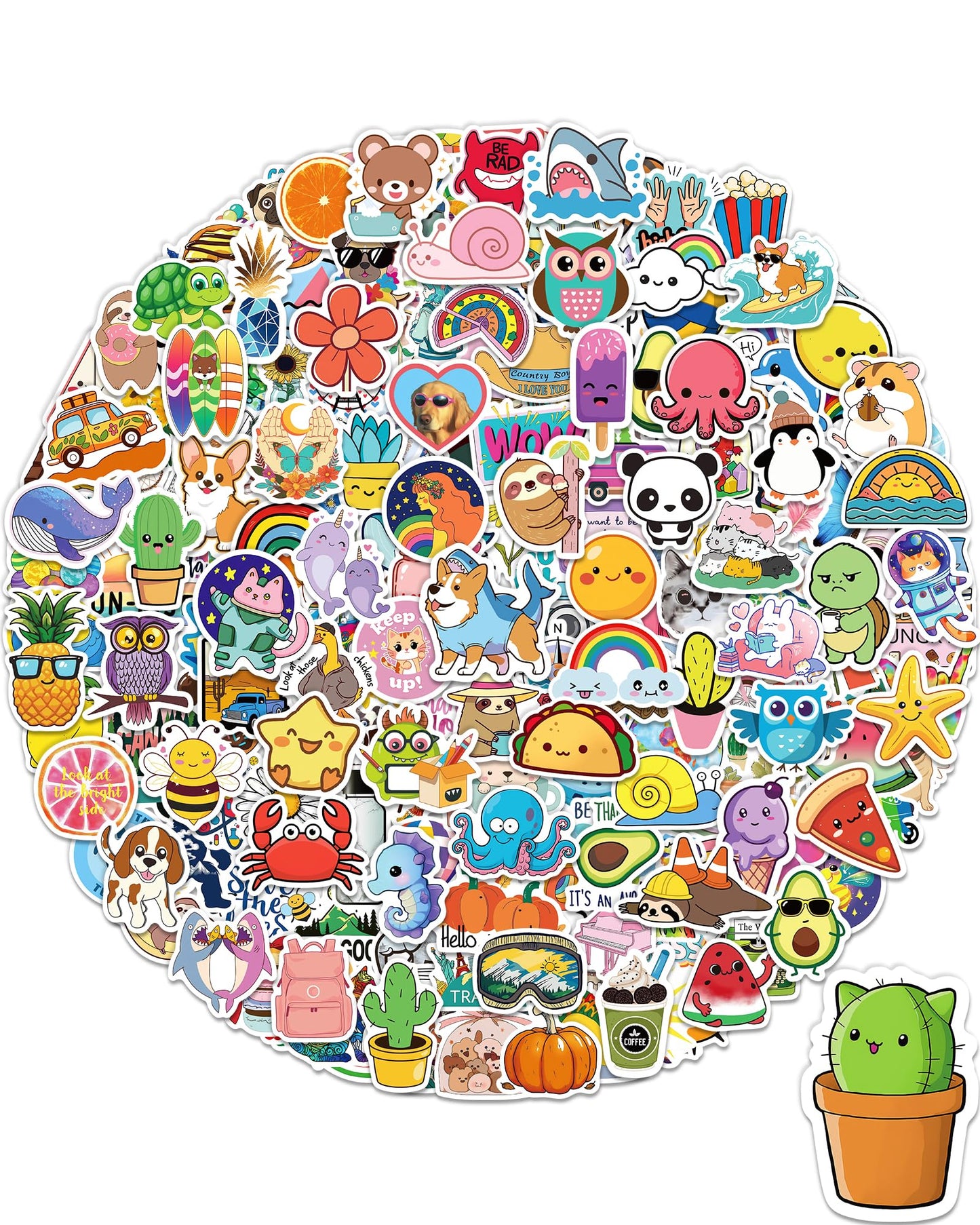 Sticker for Water Bottles, 400 Pcs/Pack Cute Vinyl Waterproof Vsco Laptop Stickers for School Students Gifts Classroom Teachers Prizes Stickers