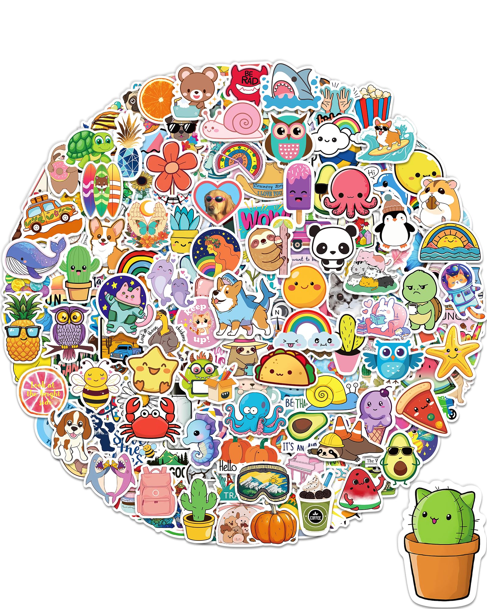 Sticker for Water Bottles, 400 Pcs/Pack Cute Vinyl Waterproof Vsco Laptop Stickers for School Students Gifts Classroom Teachers Prizes Stickers