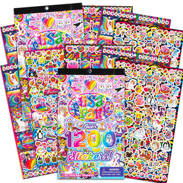Lisa Frank Sticker Book Ultimate Bundle Set ~ Over 2400 Bright Colorful Lisa Frank Stickers (20 Lisa Frank Party Favors Sticker Sheets)