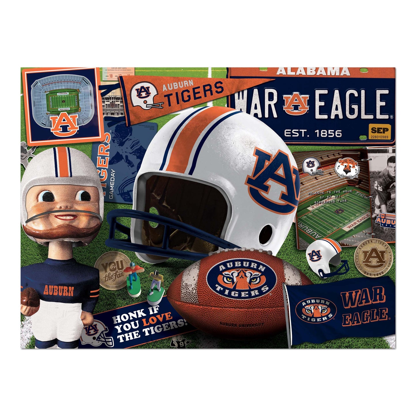 YouTheFan NCAA Auburn Tigers Retro Series 500pc Puzzle 15" x 20"