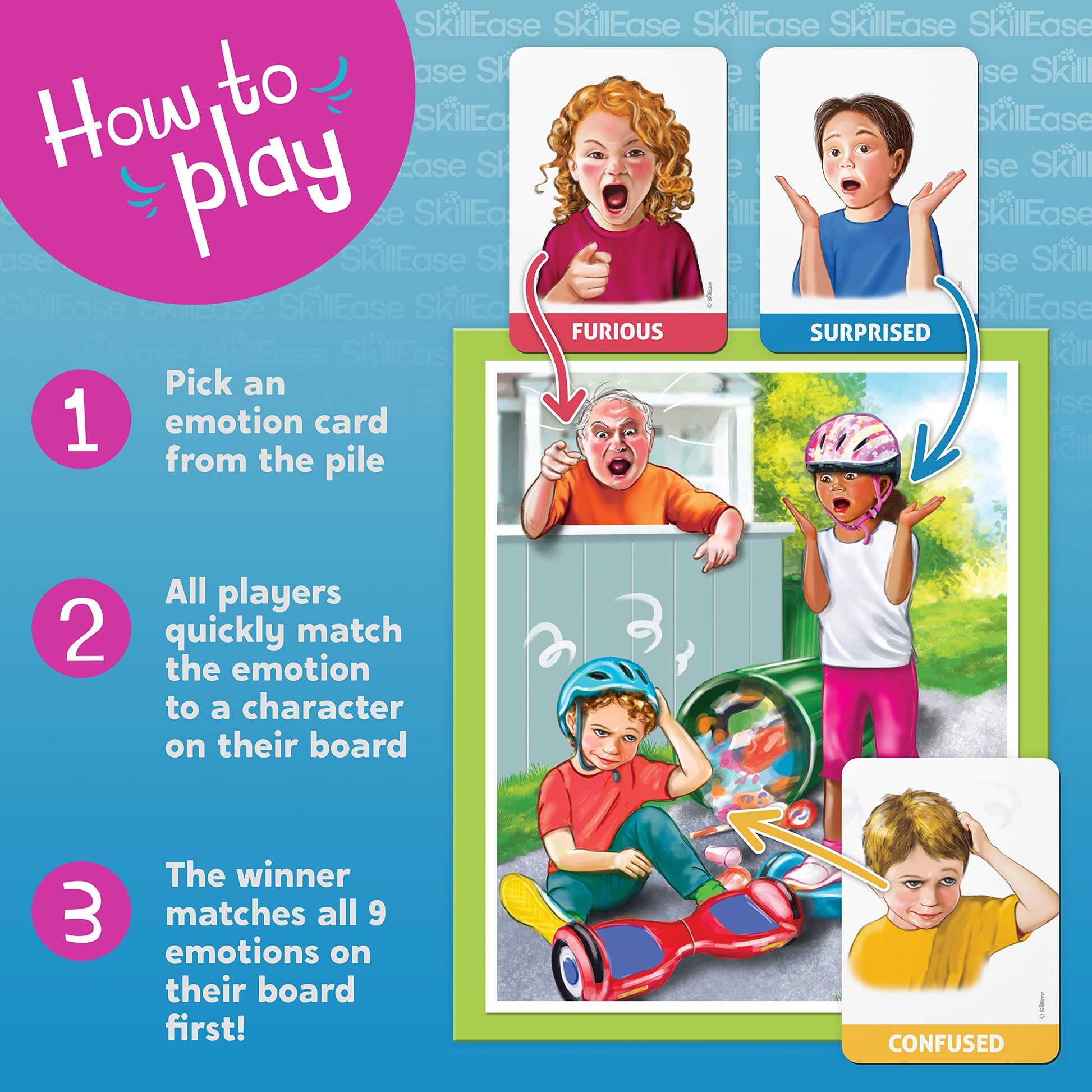 SkillEase Happy or Not, Bingo Emotions and Feelings Activity for Social Skills, Social Emotional Learning Activities, Therapy and Counseling Game