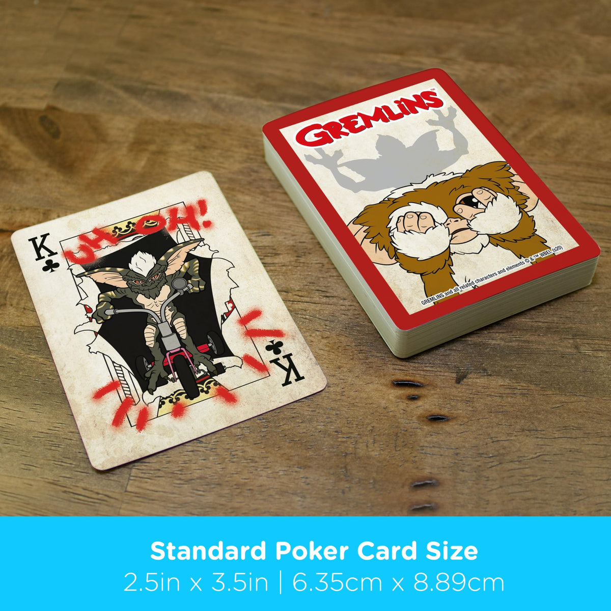 AQUARIUS Gremlins Playing Cards - Gremlins Themed Deck of Cards for Your Favorite Card Games - Officially Licensed Gremlins Merchandise & Collectibles