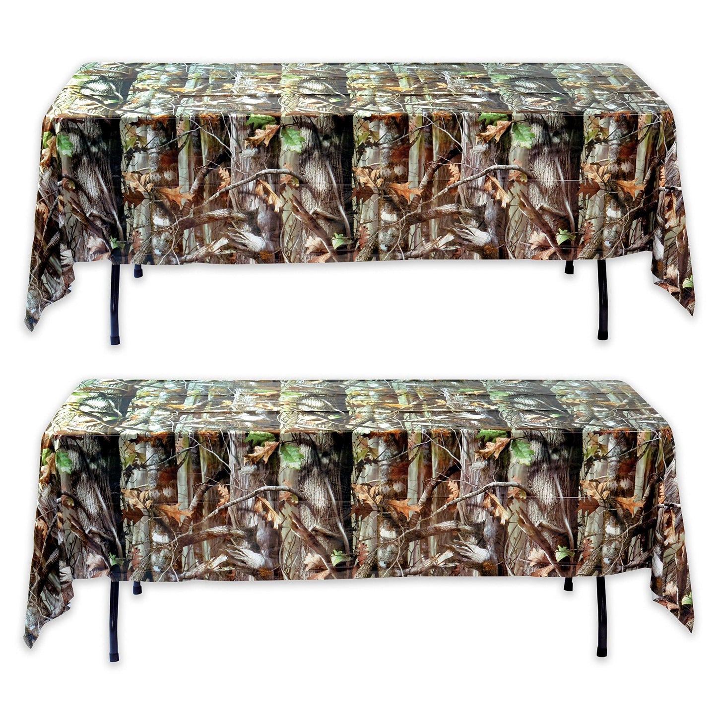 Havercamp Hunting Camo Tablecover-Backdrops (2 Count)! Super Heavyweight Reusable Plastic. Authentic Next Camo Pattern. Great for Hunter Party