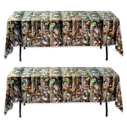 Havercamp Hunting Camo Tablecover-Backdrops (2 Count)! Super Heavyweight Reusable Plastic. Authentic Next Camo Pattern. Great for Hunter Party