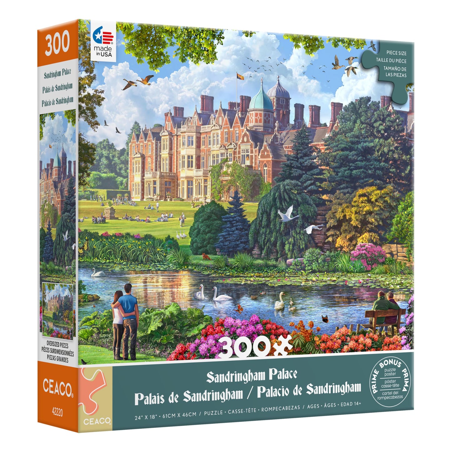 Ceaco - Sandringham Palace - 300 Large Piece Jigsaw Puzzle for Adults