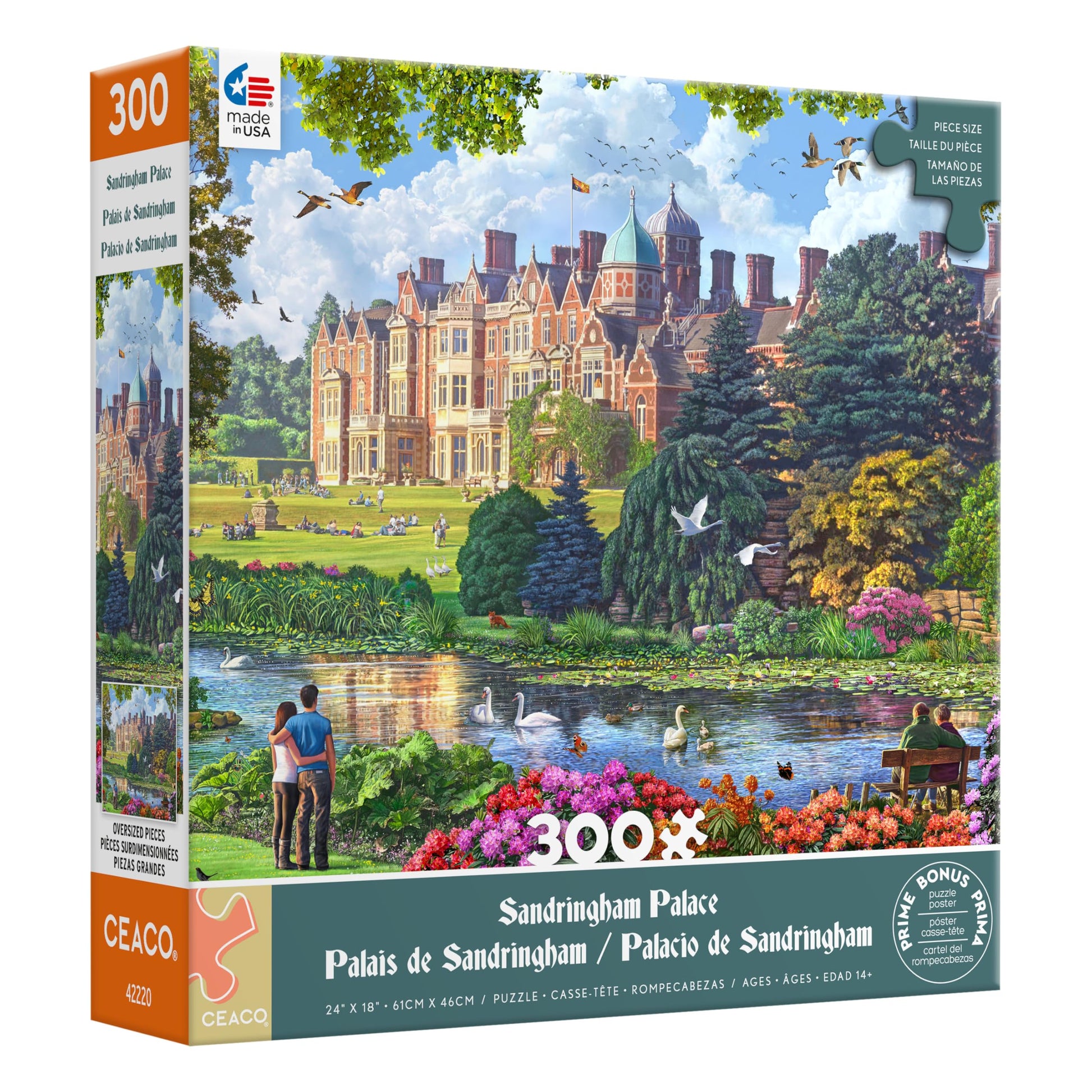 Ceaco - Sandringham Palace - 300 Large Piece Jigsaw Puzzle for Adults