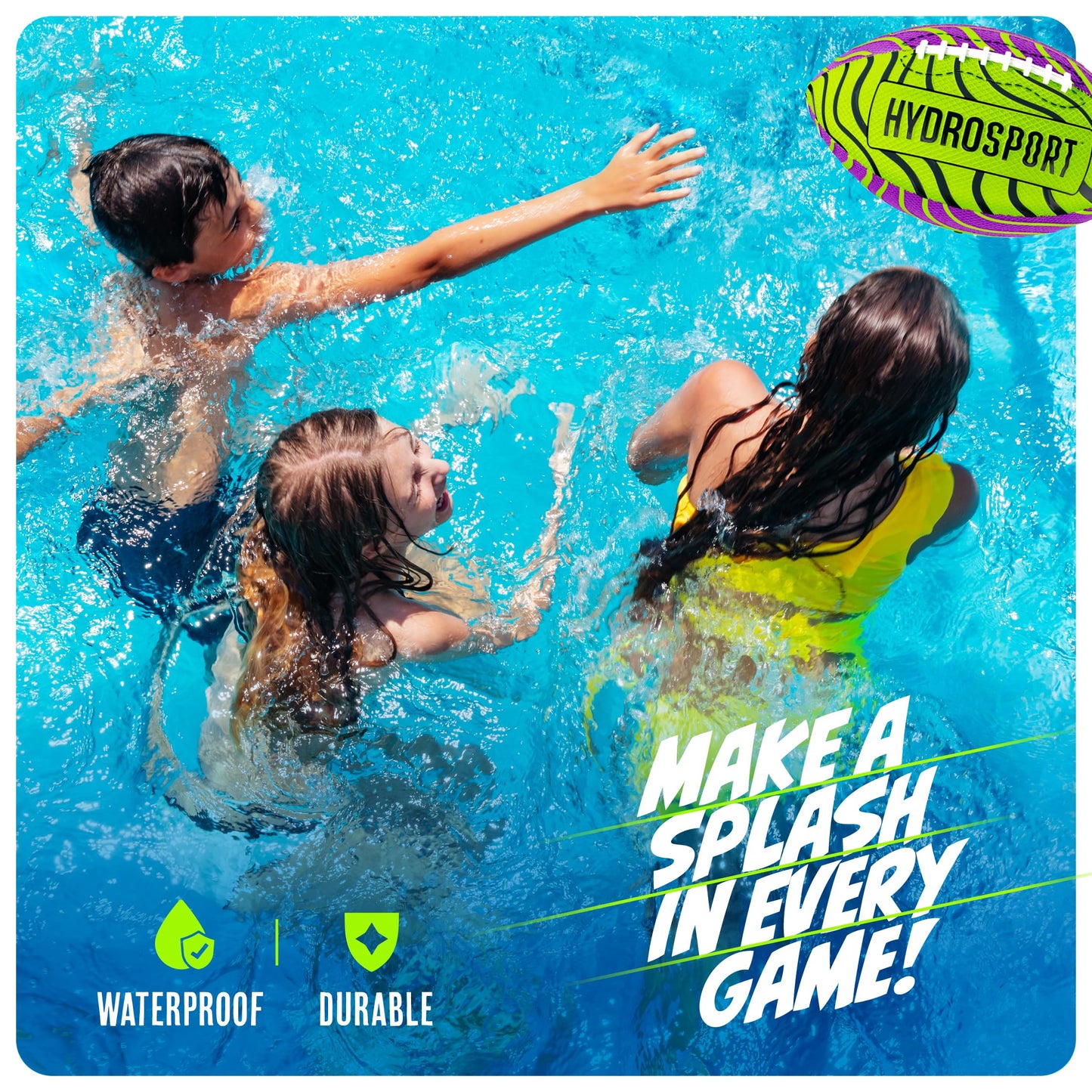 Water Football for Pool, Beach, Lake - Waterproof Pool Toys for Kids