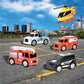 Sunny Days Entertainment Micro Mini City Vehicles - Rescue Toy Car and Truck Set for Kids | Firetruck Helicopter Police Ambulance | Free Wheeling