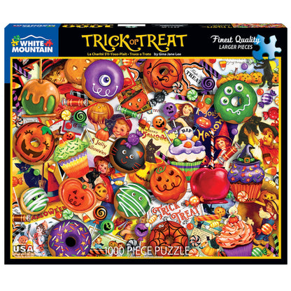 White Mountain 1000 Piece Jigsaw Puzzle Halloween Fall, Trick or Treat