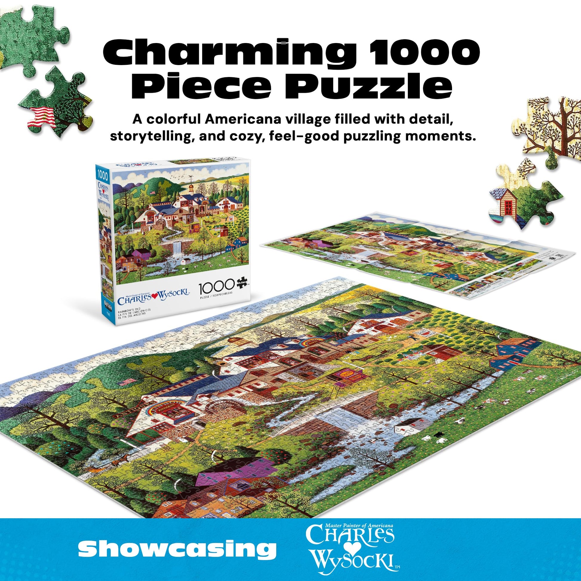 Buffalo Games - Charles Wysocki Rainbow's End - 1000 Piece Jigsaw Puzzle