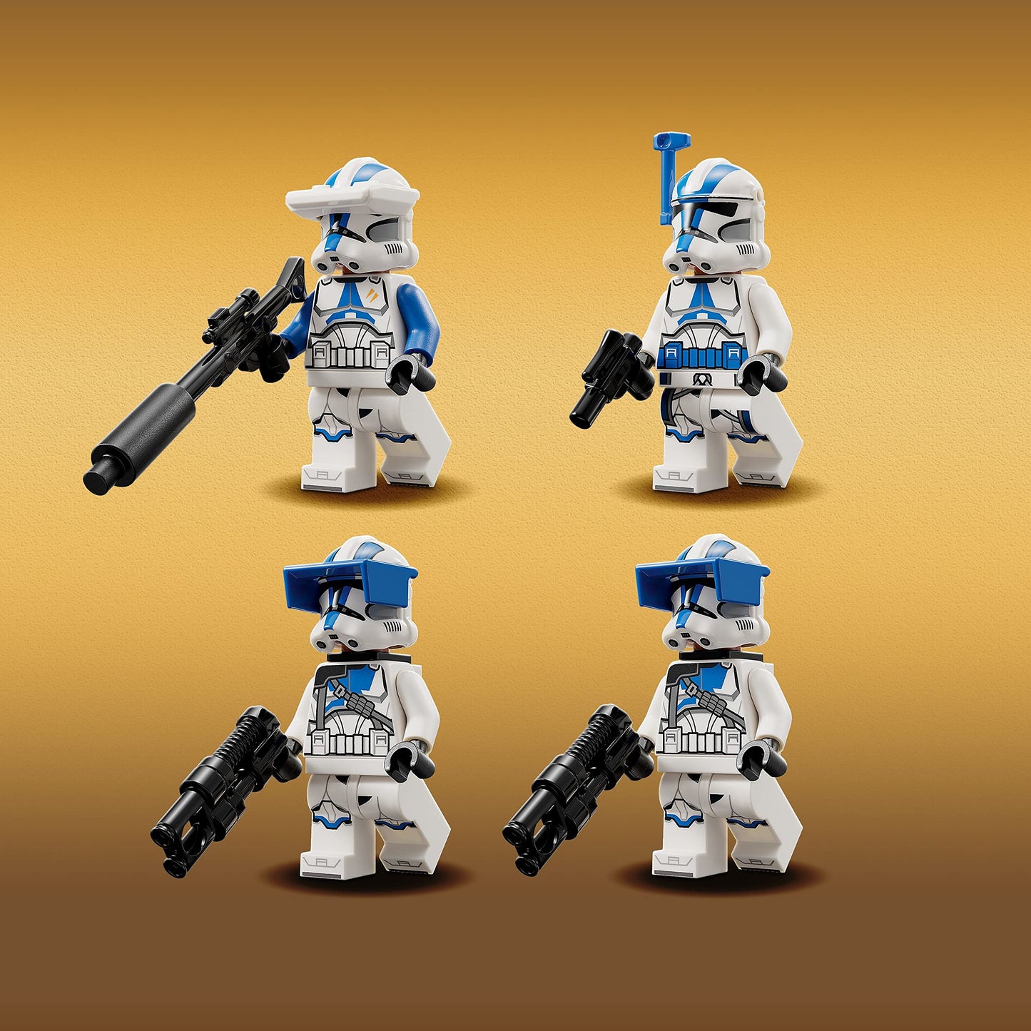 LEGO Star Wars 501st Clone Troopers Battle Pack Toy Set, Buildable AV-7 Anti Vehicle Cannon, with 4 Clone Trooper Minifigures, Portable Travel Toy,