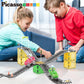 PicassoTiles Magnet Tile Race Car Track Construction Building Block Toy Kit with Character Action Figures and Racing Cars Magnetic Tiles STEM