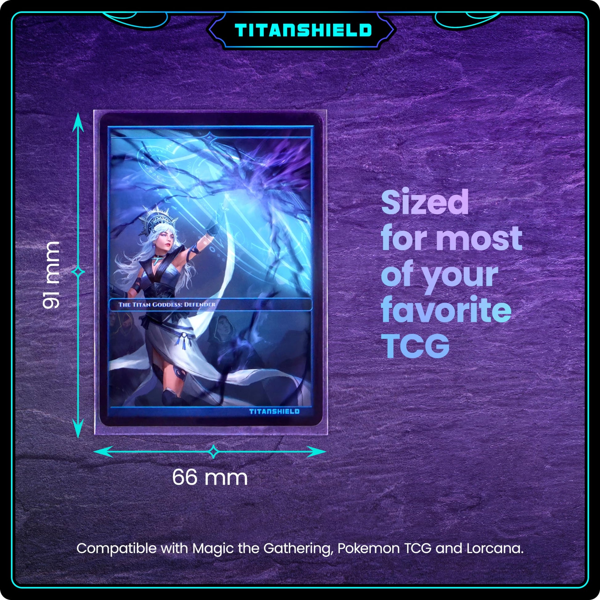TitanShield Premium Card Sleeves | Compatible with Pokemon, One Piece, Lorcana, Flesh & Blood, & Magic The Gathering MTG | (150 Sleeves - Standard)