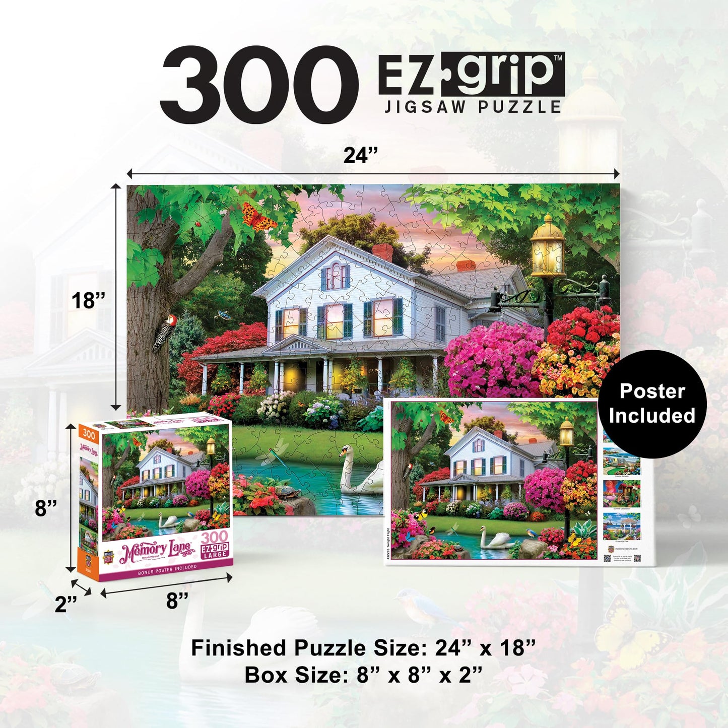 Masterpieces 300 Piece EZ Grip Jigsaw Puzzle - Twilight Flight - 18"x24"