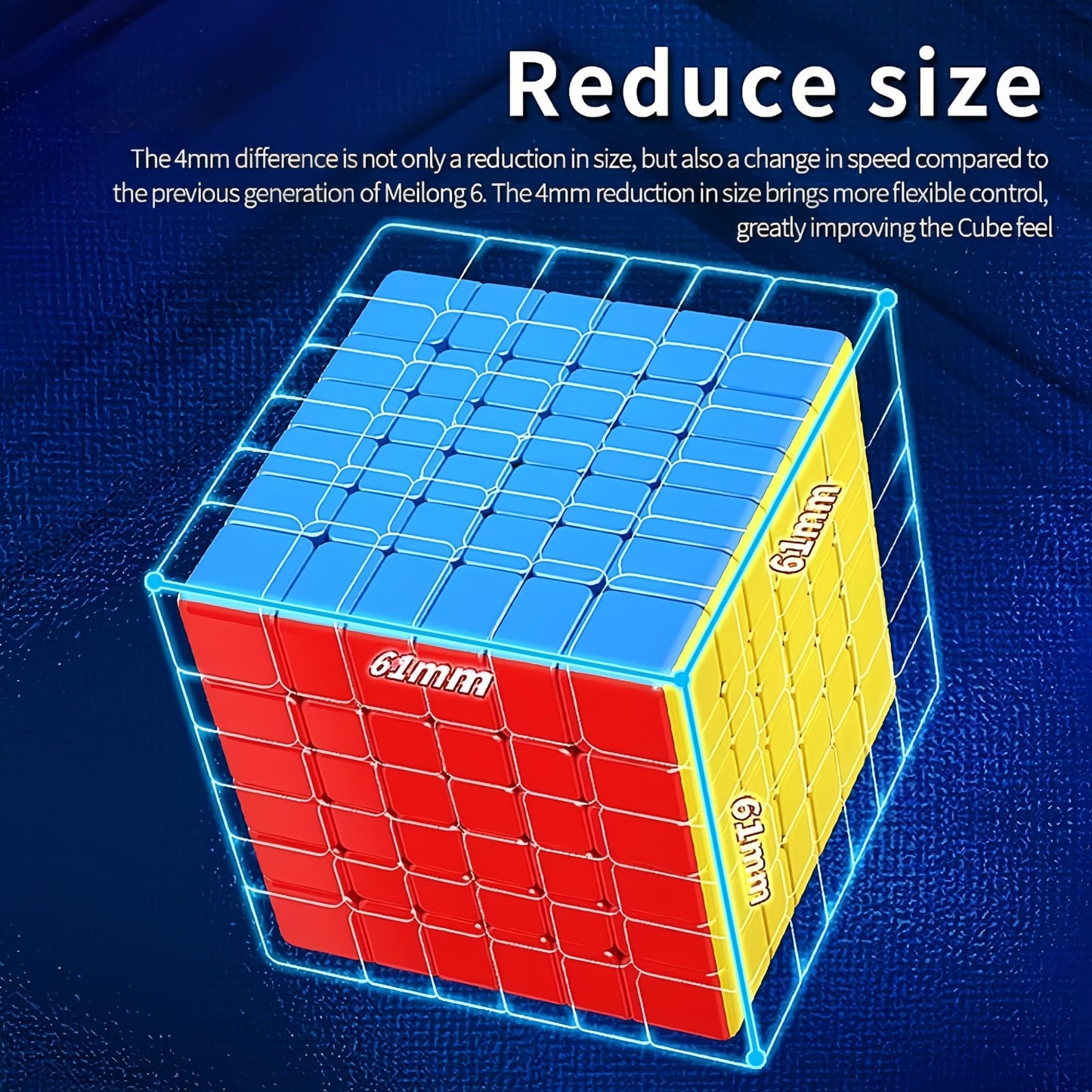 LiangCuber Moyu Meilong 6x6 Speed Cube Stickerless,Meilong 6 V2 Upgraded Version Puzzle Cube Education Toys Magic Cubes