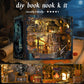 Book Nook Kit - DIY 3D Wooden Puzzle Miniature House with LED Lights - Creative Crafts for Adults - Bookshelf Insert Decor - Educational Gift