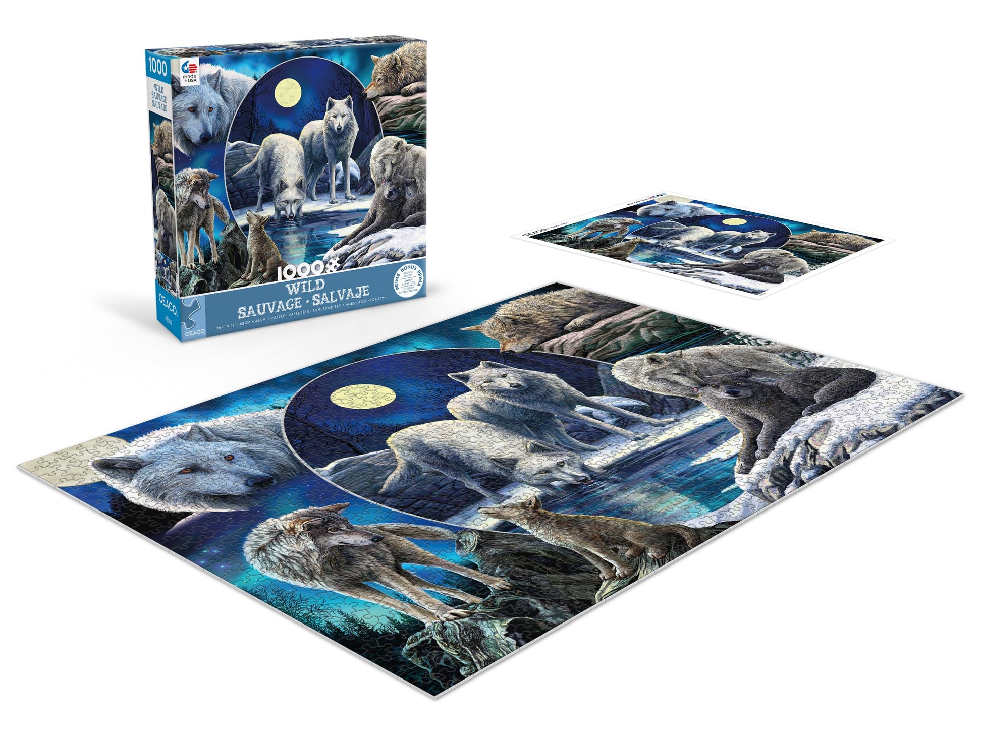 Ceaco - Lisa Parker - Wild - Wild Wolves Collage - 1000 Piece Jigsaw Puzzle