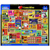 White Mountain 1000 Piece Jigsaw Puzzle Funny Sayings Collage, I Love Wine