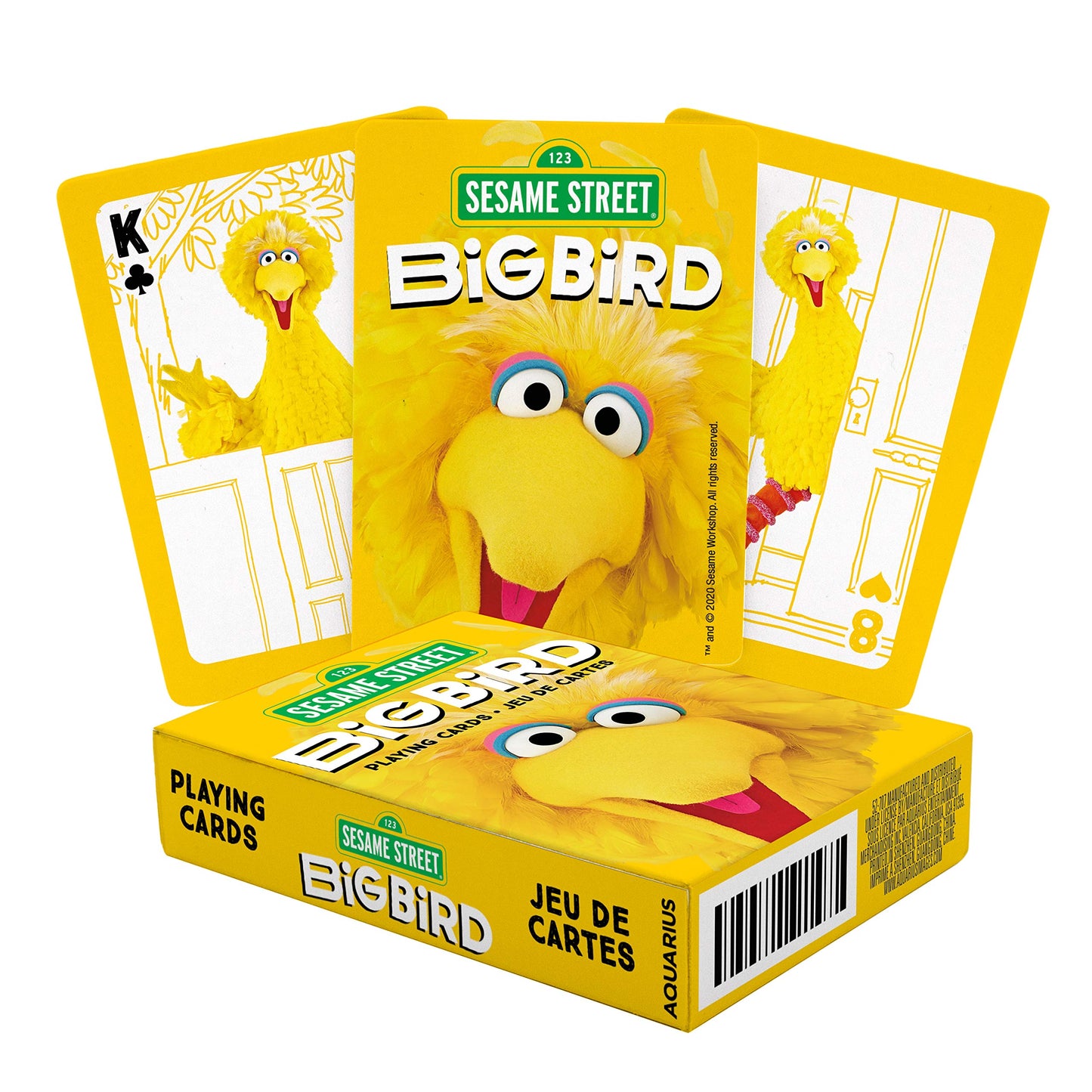 AQUARIUS Sesame Street Big Bird Playing Cards - Big Bird Themed Deck of Cards for Your Favorite Card Games - Officially Licensed Sesame Street