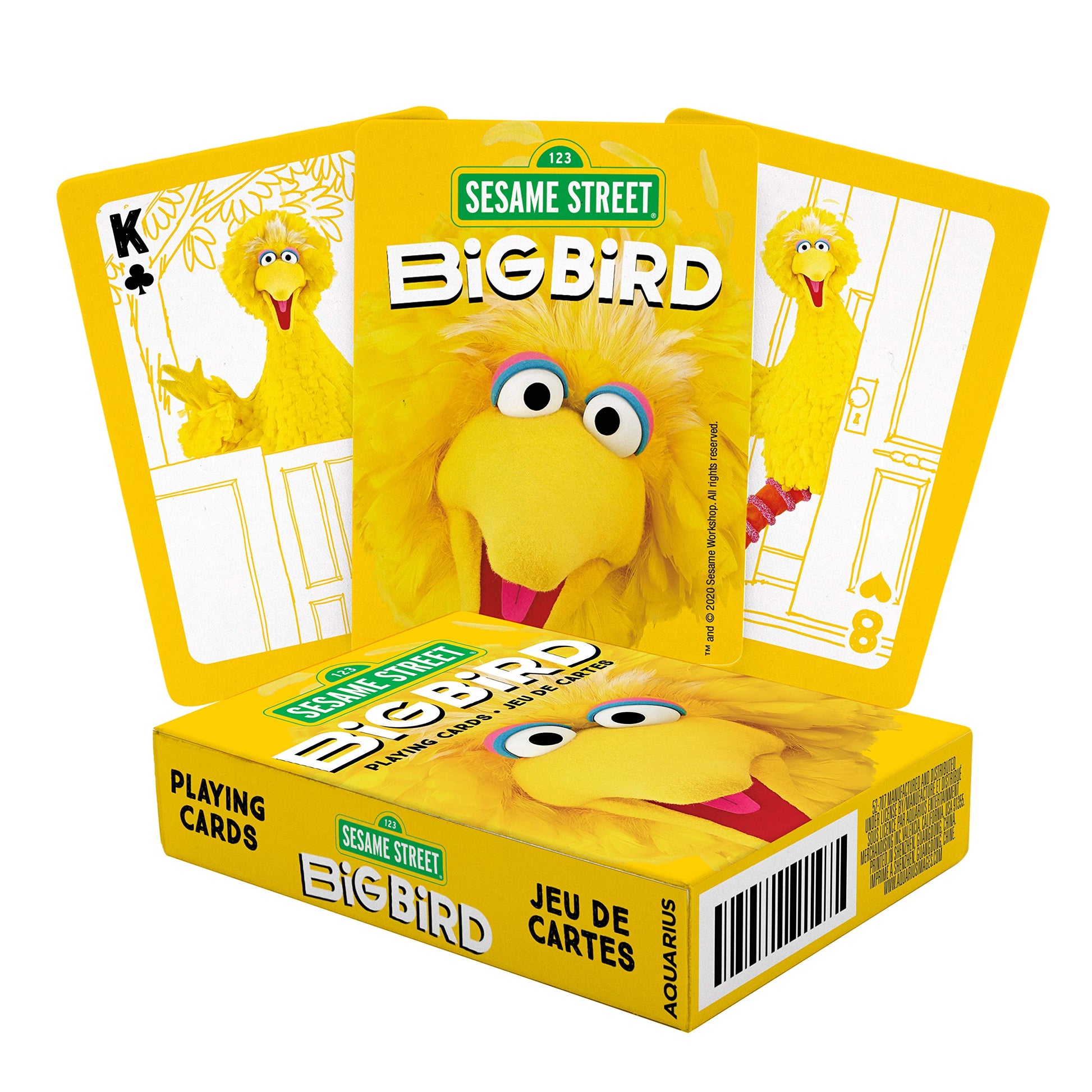 AQUARIUS Sesame Street Big Bird Playing Cards - Big Bird Themed Deck of Cards for Your Favorite Card Games - Officially Licensed Sesame Street