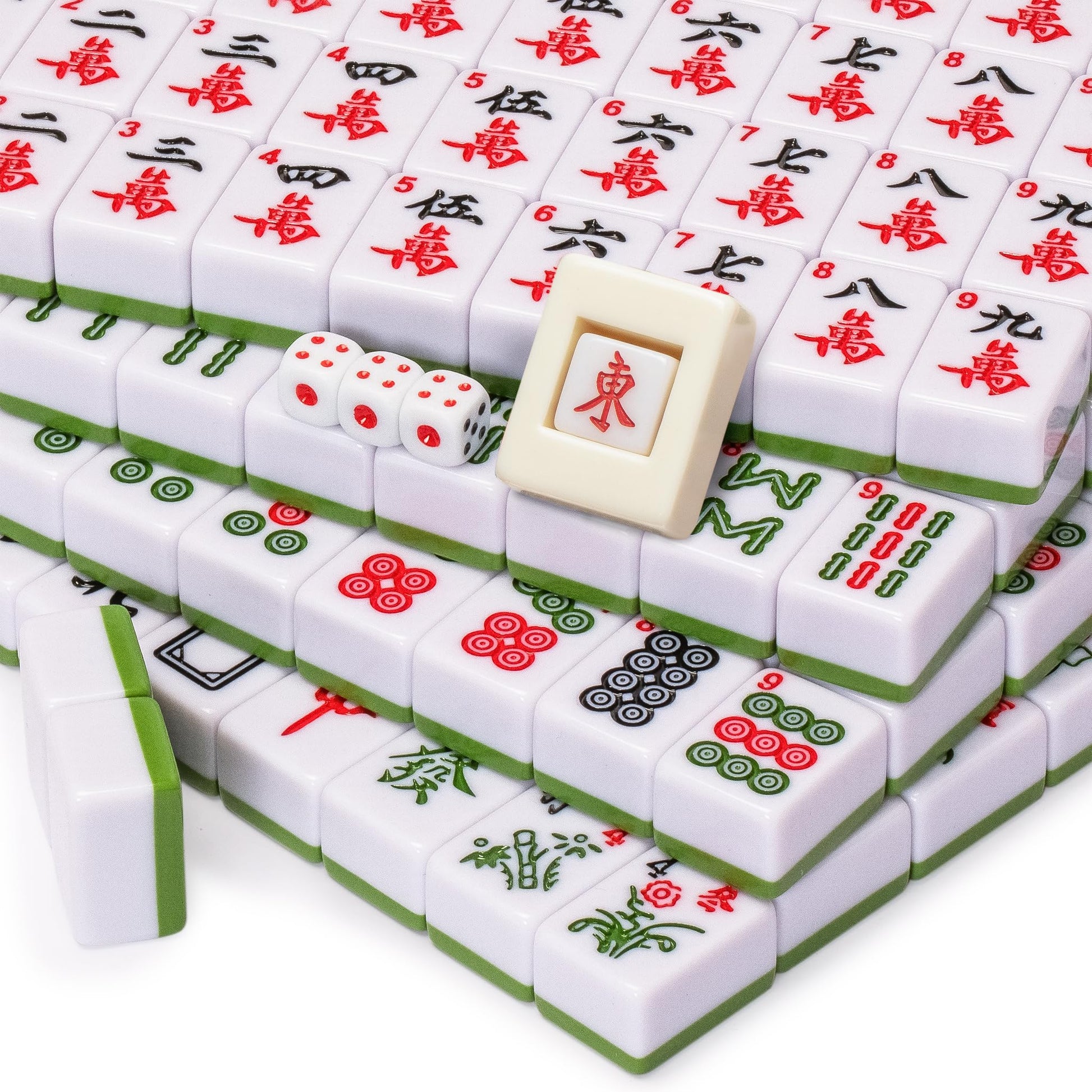 Yellow Mountain Imports Chinese Mahjong Set - Rouge Oasis - 146 Small Tiles for Chinese-Style Play [?????????]