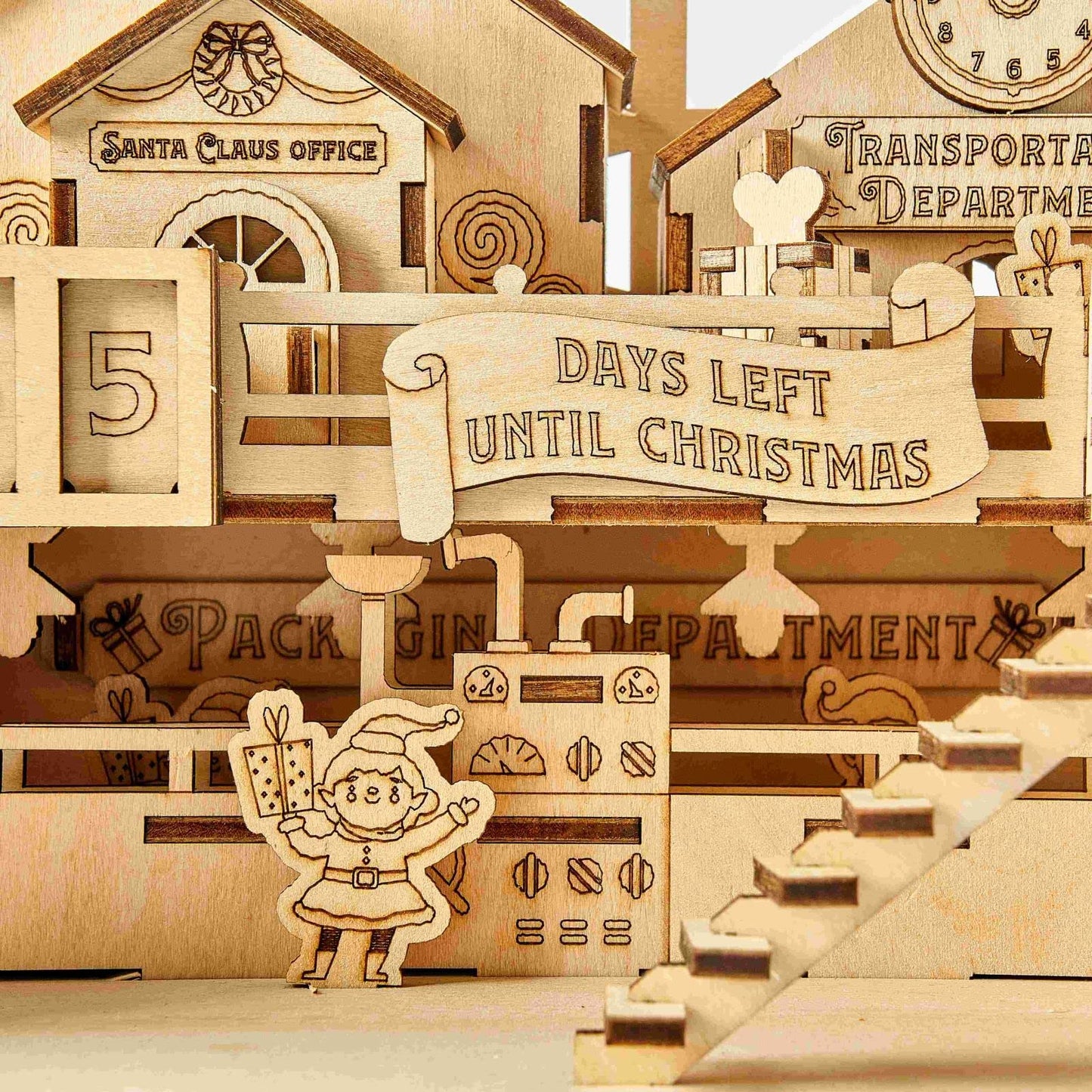 bennama 3D Wooden Puzzles Santa's Factory Model Kits, Brainteaser and Puzzle for Christmas/Birthday,Gifts for Adults and Teens to Build Combination