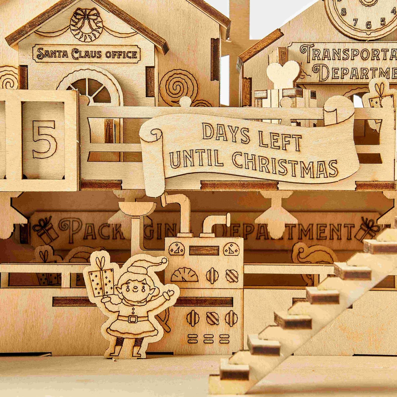 bennama 3D Wooden Puzzles Santa's Factory Model Kits, Brainteaser and Puzzle for Christmas/Birthday,Gifts for Adults and Teens to Build Combination