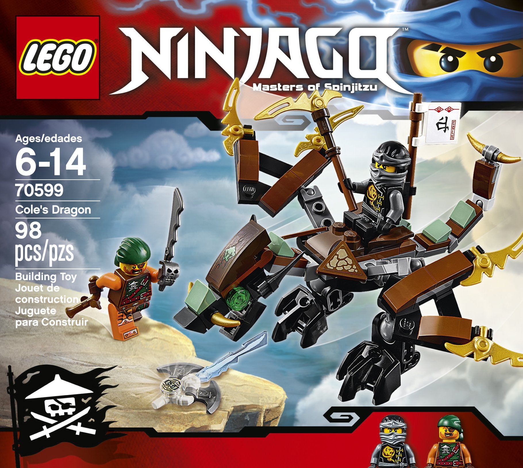 LEGO Ninjago Cole's Dragon 70599 Building Kit (98 Piece)