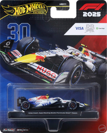 Hot Wheels 1:64 Scale Premium Die-Cast Formula 1 Collectible Toy Race Car with Real Riders Tires & Metal/Metal Body & Chassis